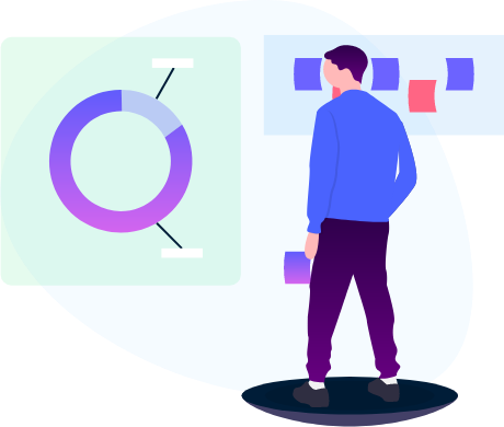 Illustration of a business owner planning a digital project